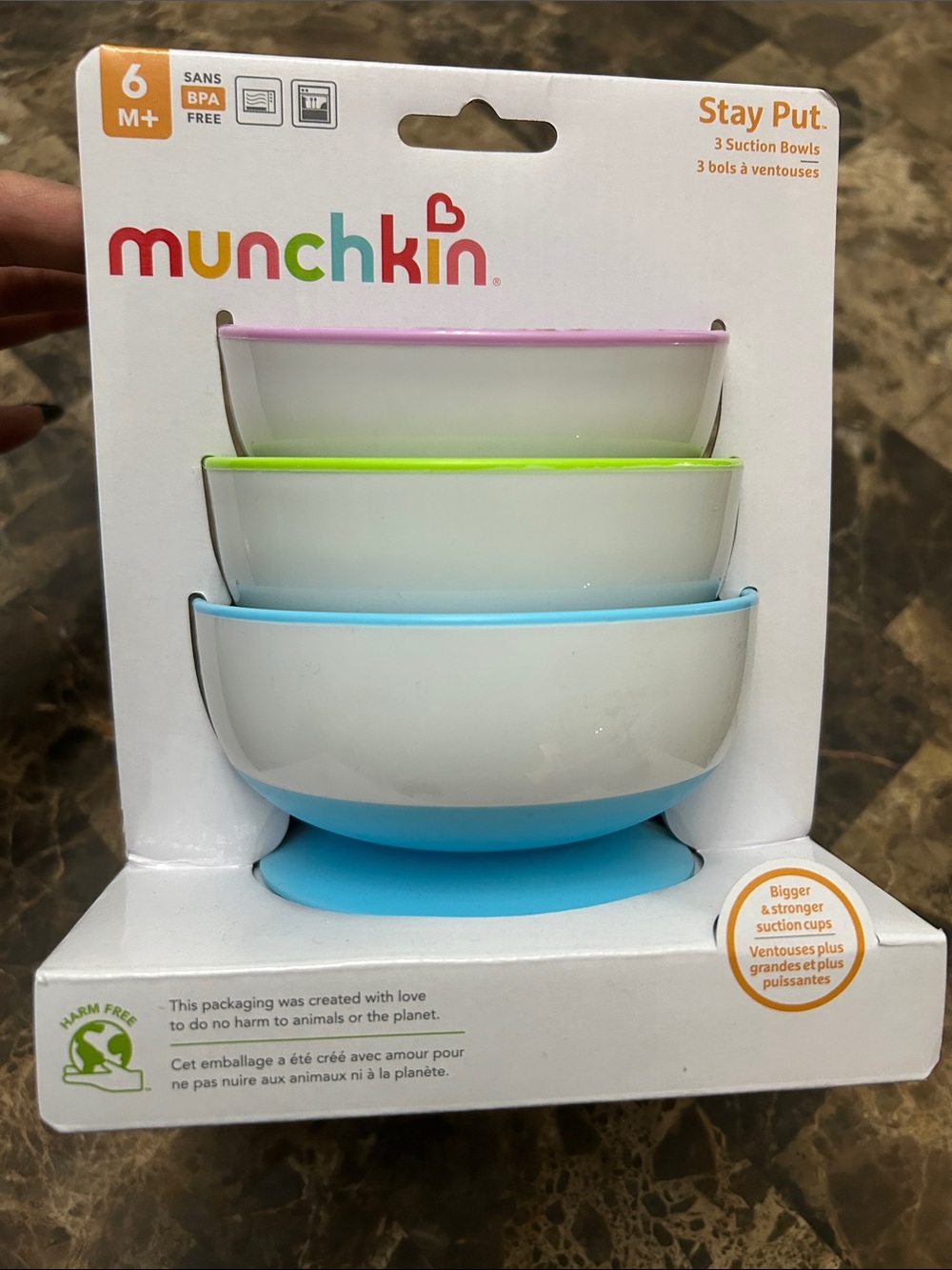 NEW 🆕 Munchkin Stay Put Three Suction Bowls no BPA